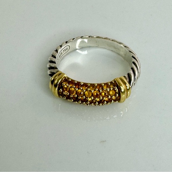 David Yurman Cable Candy Yellow Sapphire Ring - Picture 3 of 6
